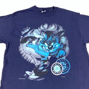 VTG 90’s Looney Tunes Taz Seattle Mariners T-Shirt